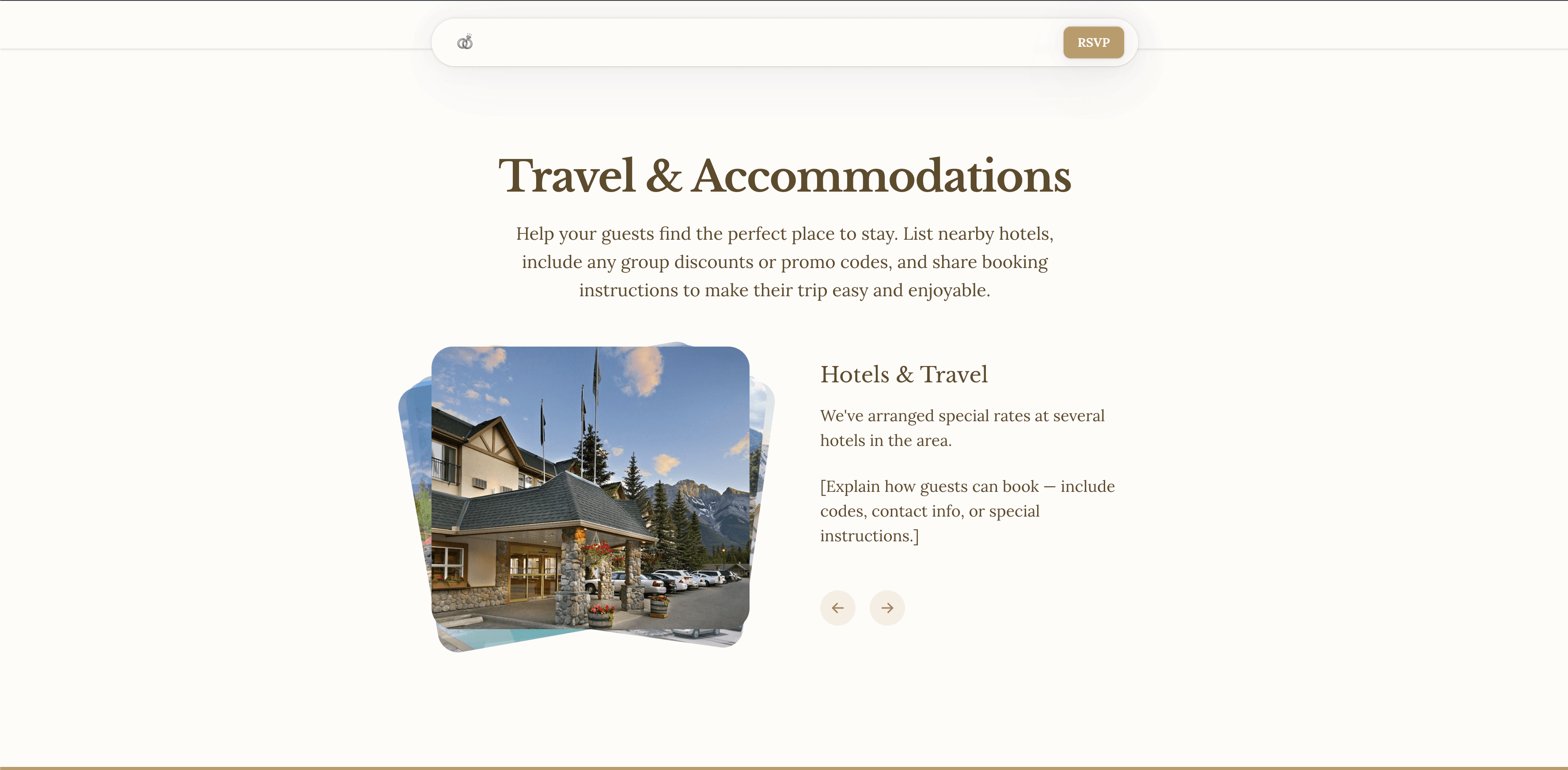 Wedding travel information