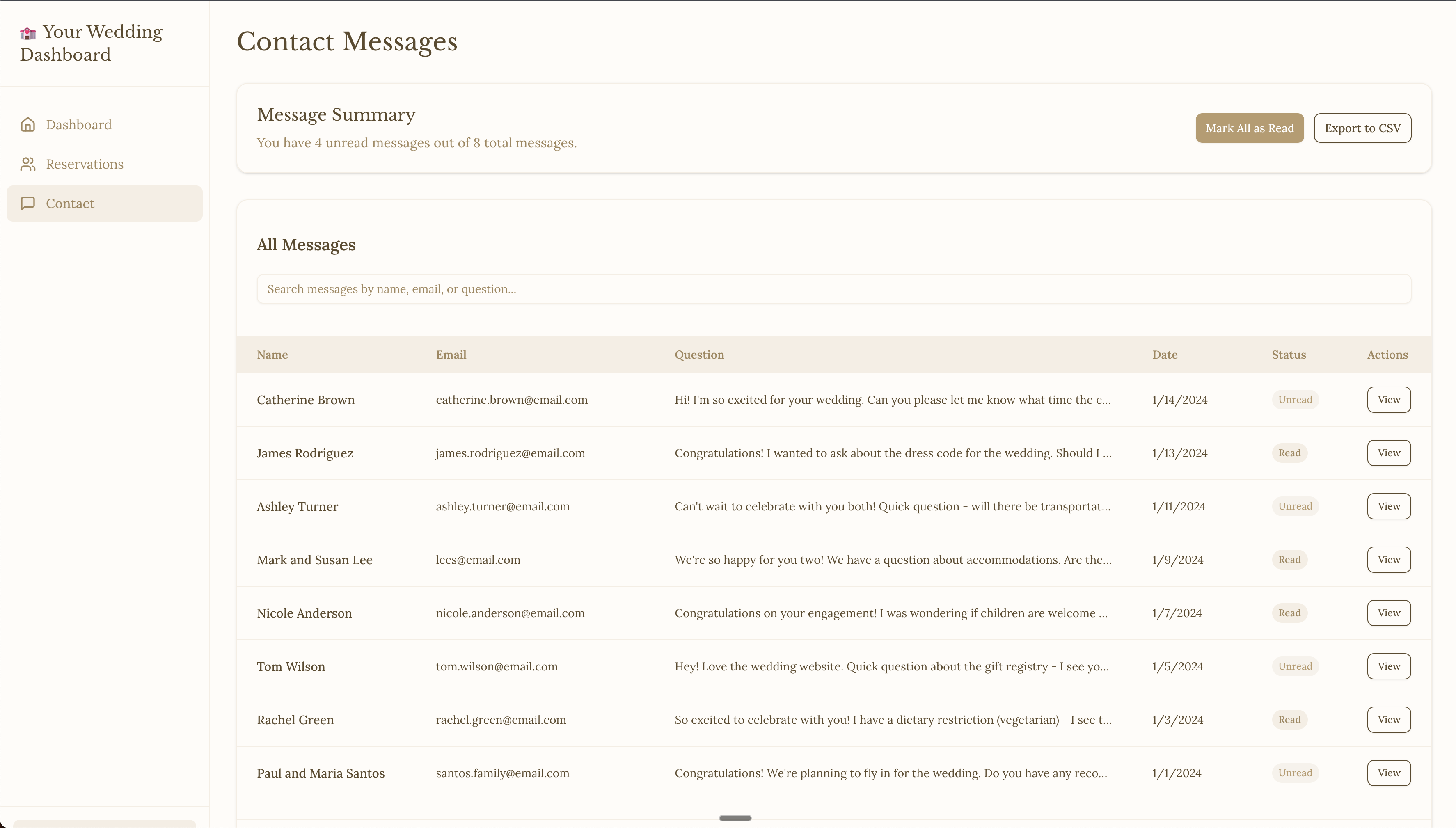 Contact management system